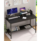 Computer Desk with Shelf, 32 Inch Gaming Desk, Home Office Storage Study Computer Desk Workstation, Metal Frame