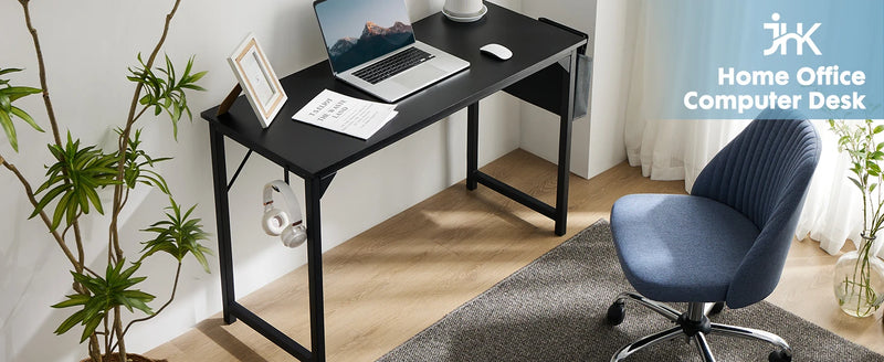 JHK Compact Computer Desk with Hooks