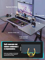 Esports Gaming Table K-shaped Modern Luxury Iron Computer Desks Ergonomic Gaming Player Computer Desk Simple Bedroom Office Desk