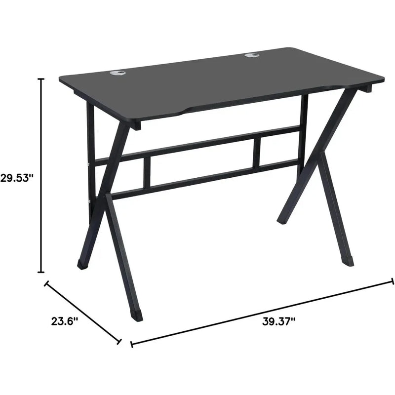 Esports Gaming Table K-shaped Modern Luxury Iron Computer Desks Ergonomic Gaming Player Computer Desk Simple Bedroom Office Desk