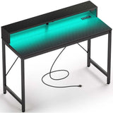 39inch Computer Desk with LED & Outlets