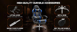 JHK Ergonomic Racing Gaming Chair Adjustable Swivel PU Leather with Headrest and Lumbar Support For Office Computer Living Room