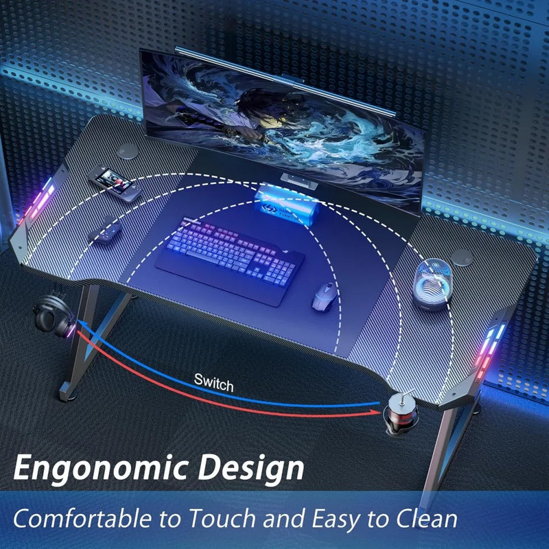 55inch  LED Gaming Desk, Ergonomic