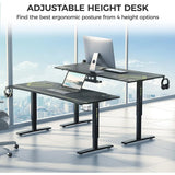 63 Inch Computer Desk Large Manual Height Adjustable Gaming Desk, Home Office Studio Table Dual 3 Monitor Curve Edge Desk Mouse