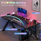 Esports Gaming Table K-shaped Modern Luxury Iron Computer Desks Ergonomic Gaming Player Computer Desk Simple Bedroom Office Desk