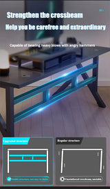 Esports Gaming Table K-shaped Modern Luxury Iron Computer Desks Ergonomic Gaming Player Computer Desk Simple Bedroom Office Desk