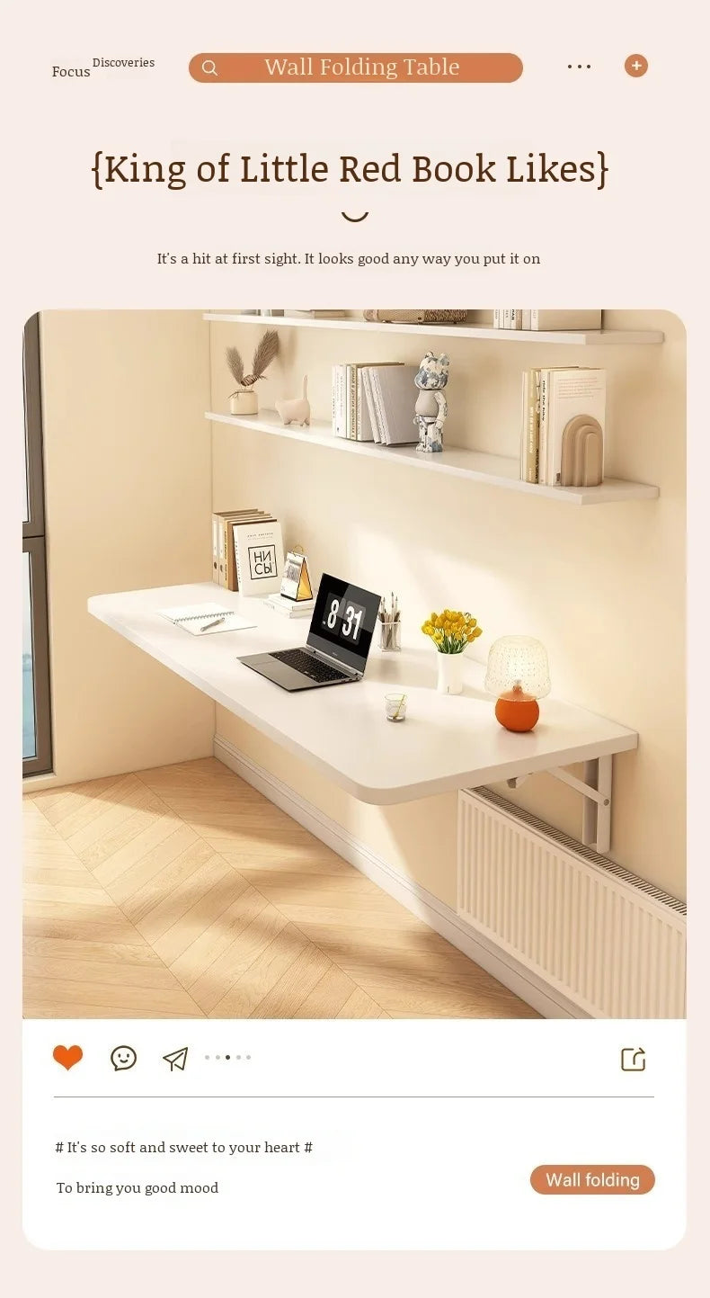 Wall foldable desk wall mounted Folding desk against the wall study Table Home wall hanging computer desk balcony wall bar table