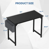 JHK Compact Computer Desk with Hooks